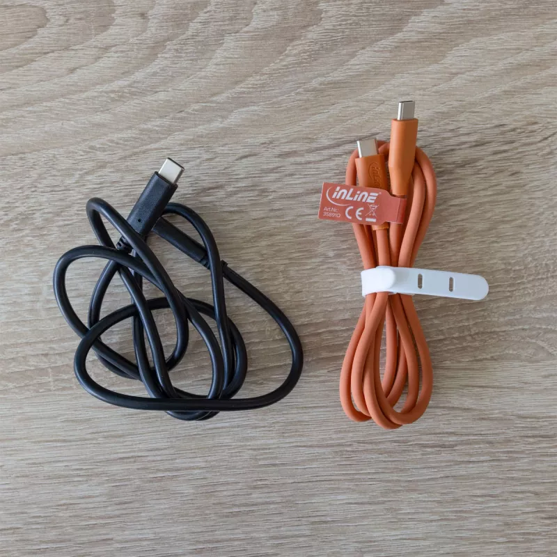InLine 35891O USB laidas USB 2.0 1 m USB-C oranžinis