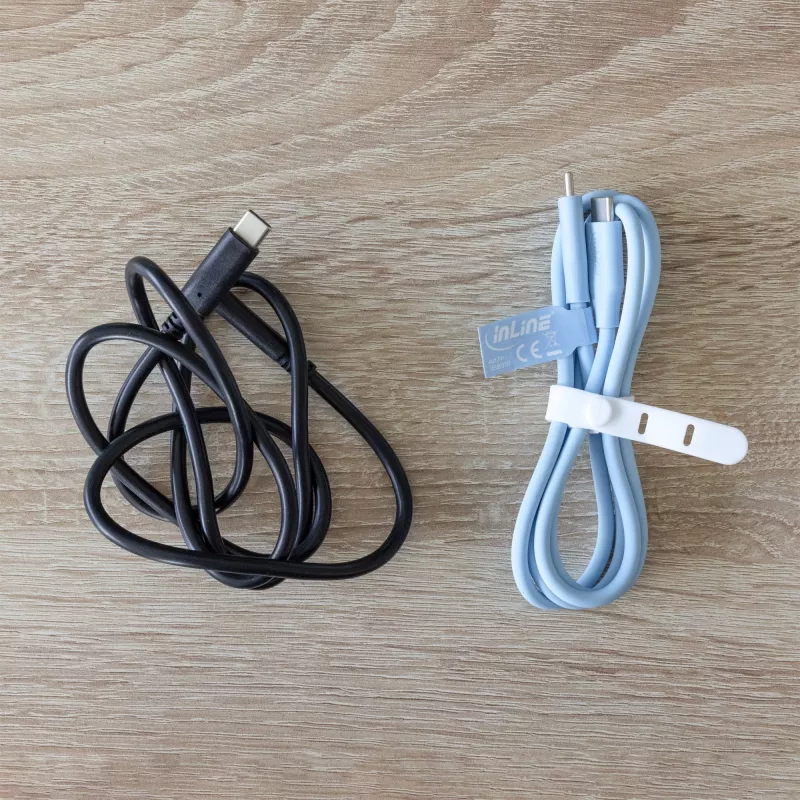 InLine 35891B USB laidas USB 2.0 1 m USB-C mėlynas