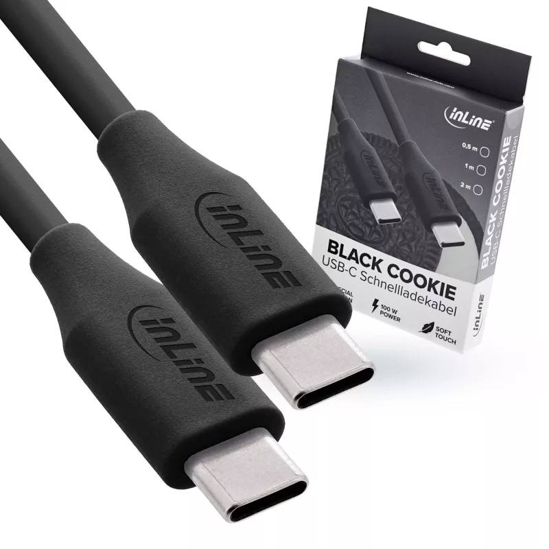 InLine 35891 USB-C laidas USB 2.0 1 m juodas