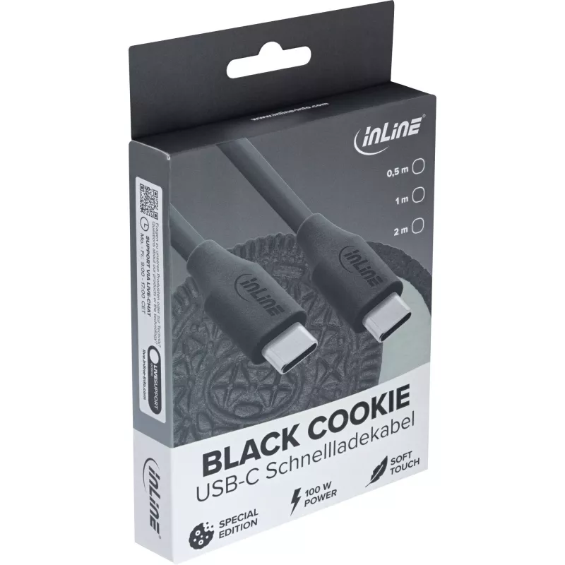 InLine 35891 USB-C laidas USB 2.0 1 m juodas