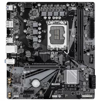 Motininė plokštė GIGABYTE H610M D3W LGA1700, skirta 12–14 kartos Intel procesoriams, 5+1+1 VRM, DDR5 iki 5600MHz, 128GB, PCIe 3.0 M.2, 1GbE, USB 3.2 Gen1