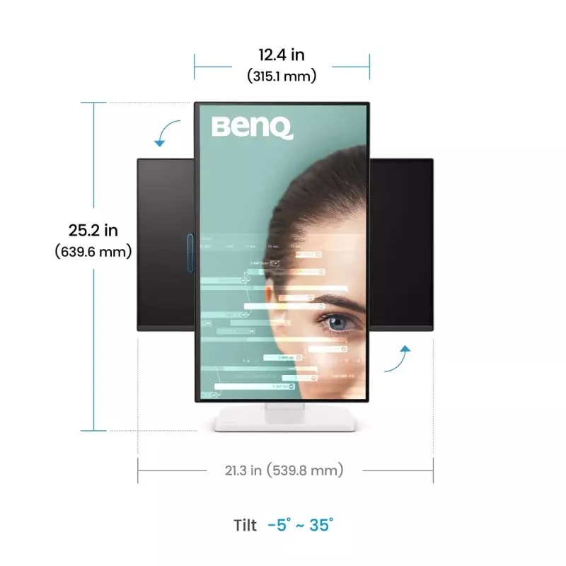 Monitorius BenQ GW2490TC 24 colių (61 cm) IPS Full HD 1920x1080 LED, 5 ms, 178° žiūrėjimo kampas, įmontuoti garsiakalbiai, VESA, juoda/balta