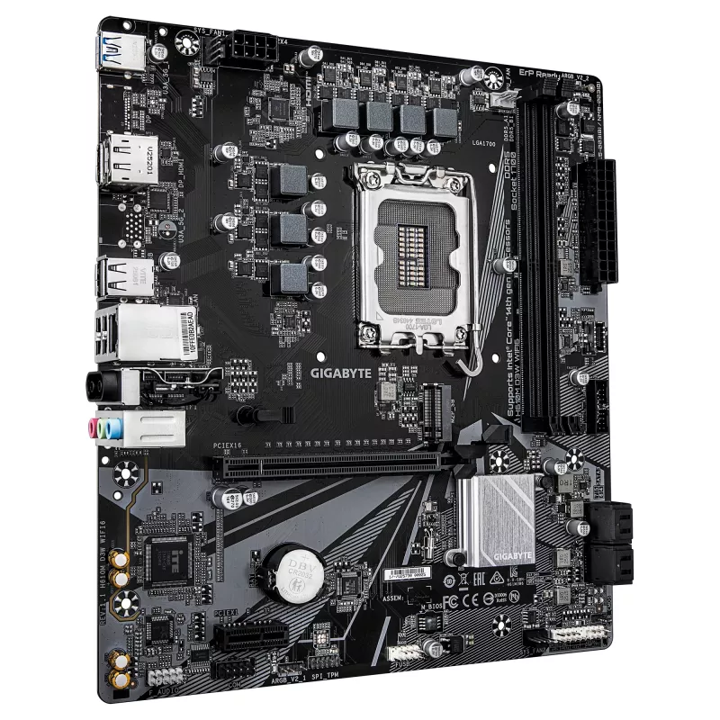 GIGABYTE H610M D3W WIFI6 pagrindinė plokštė – palaiko 14-os kartos Intel Core procesorius, 5+1+1 VRM, iki 5600 MHz DDR4, 1xPCIe 3.0 M.2, Wi-Fi 6, 1GbE LAN, USB 3.2 Gen 1