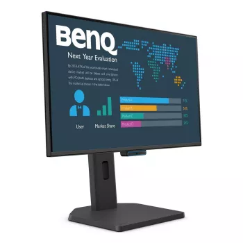 Monitorius BenQ 23.8 colių 1080p FHD LCD, 1920×1080, 5 ms, 16:9, matinis, garsiakalbiai, VESA, aukščio reguliavimas, juodas