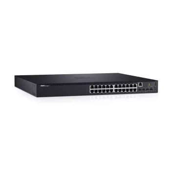 DELL N1524P valdomas L3 Gigabit Ethernet (10/100/1000) Power over Ethernet (PoE) 1U juodas