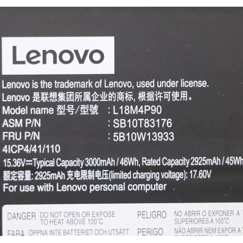 Vidinė ličio jonų baterija nešiojamam kompiuteriui Lenovo 46Wh modelis 5B10W13933