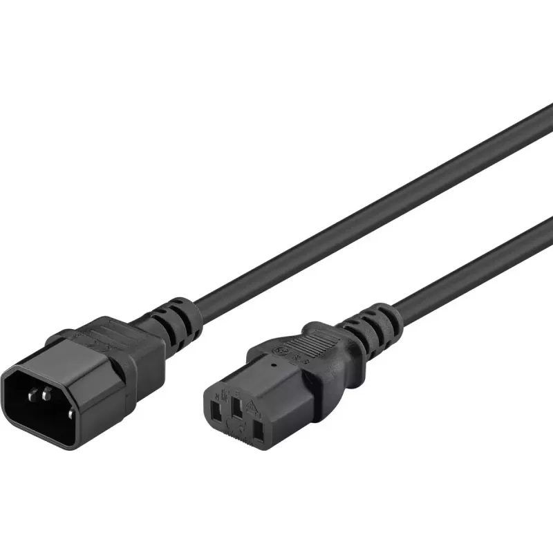 Maitinimo laidas GOOBAY 68602 — IEC C14 į IEC C13, H05VV-F3G, 1,5 m, 250 V