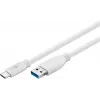 USB laidas Goobay 67188 USB 3.2 Gen 1 1m USB-C USB-A baltas