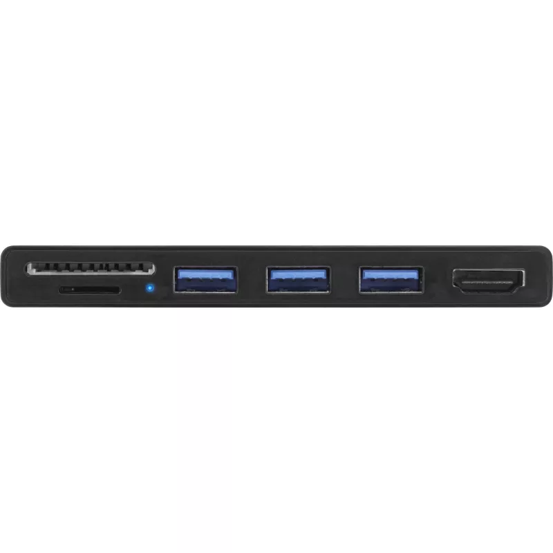InLine 35393 MultiHub, skirtas Surface Pro 4/5/6, 3x USB-A 3.2 Gen 1, HDMI 4K, SD/microSD kortelių skaitytuvas, juodas