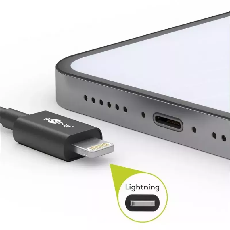 Laidinio USB įkrovimo ir sinchronizavimo kabelis Goobay 72906 (Lightning, 2 m)