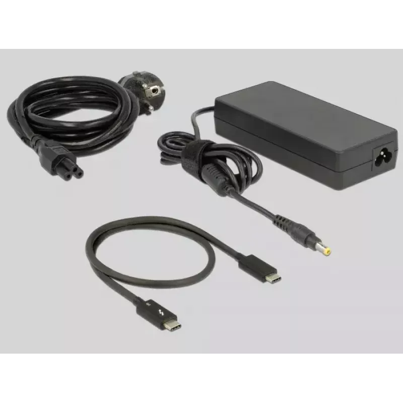 Dokavimo stotelė DeLOCK 87725 Laidinė Thunderbolt 3 Juoda Sidabrinė