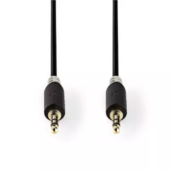 Audio kabelis Nedis CABW22000AT10 1 m 3,5 mm variu dengtas aliuminis