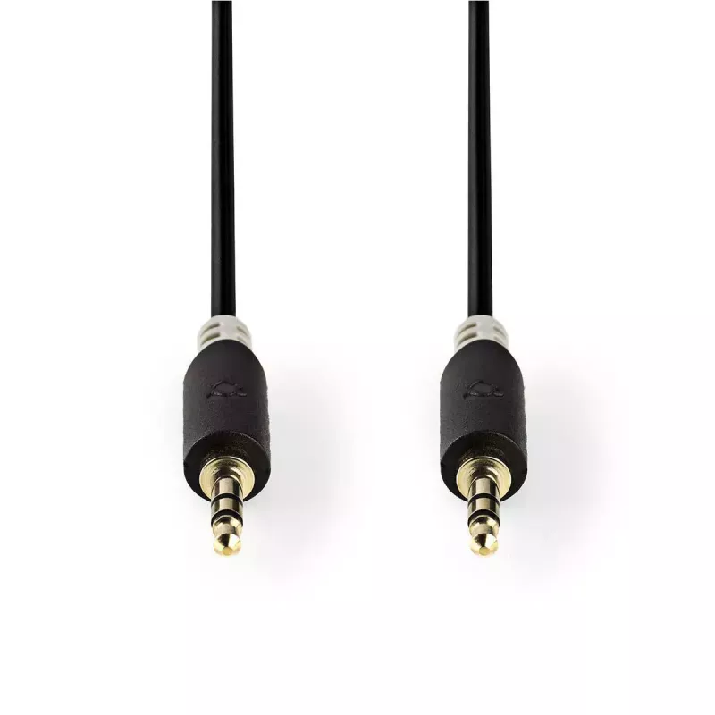 Audio kabelis Nedis CABW22000AT10 1 m 3,5 mm variu dengtas aliuminis