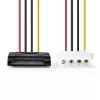 Vidinis maitinimo kabelis Nedis CCGP73520VA015, 0.15 m, 2 x SATA 15 kontaktų – Molex 4 kontaktų