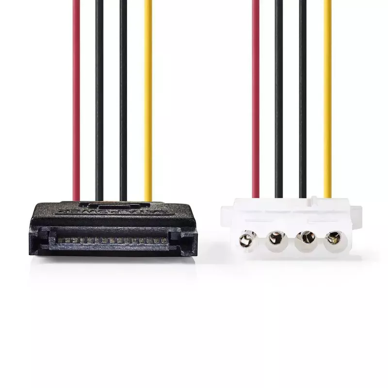 Vidinis maitinimo kabelis Nedis CCGP73520VA015, 0.15 m, 2 x SATA 15 kontaktų – Molex 4 kontaktų
