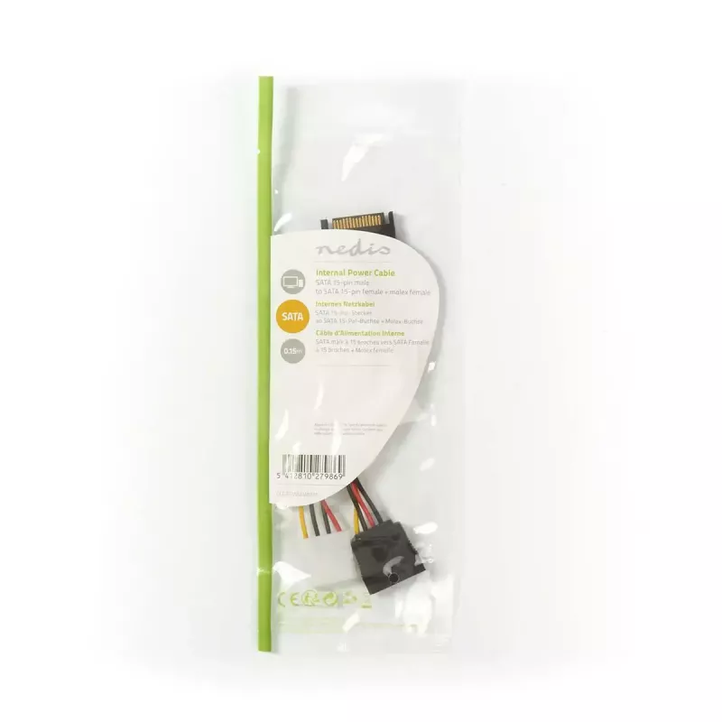 Vidinis maitinimo laidas Nedis CCGP73555VA015, 0,15 m, SATA 15 kontaktų – Molex