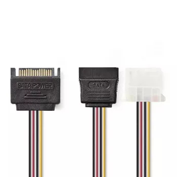Vidinis maitinimo laidas Nedis CCGP73555VA015, 0,15 m, SATA 15 kontaktų – Molex
