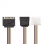 Vidinis maitinimo laidas Nedis CCGP73555VA015, 0,15 m, SATA 15 kontaktų – Molex