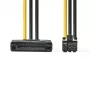 Vidinis maitinimo laidas Nedis CCGP74200VA015 0,15 m SATA 15-pin (vyriškas)