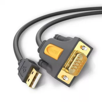 Ugreen 20210 USB 2.0 į RS-232 serijinis kabelis, juodas, 1 m