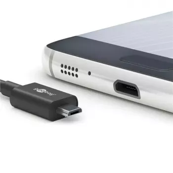 Goobay Micro-USB maitinimo adapteris 15 W patalpų įkroviklis 3 A 1,5 m juodas
