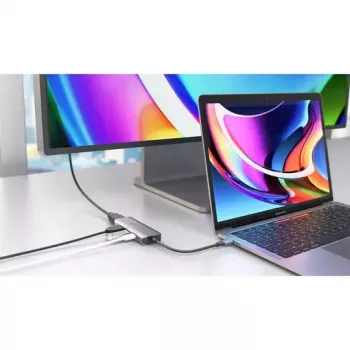 Dokavimo stotelė nešiojamam kompiuteriui TARGUS HYPER HD41-GL USB 2.0 Type-C juoda pilka