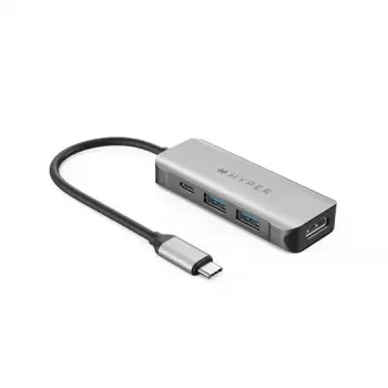 Dokavimo stotelė nešiojamam kompiuteriui TARGUS HYPER HD41-GL USB 2.0 Type-C juoda pilka