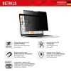 Displex PRIVACY SAFE magnetinis 2 krypčių privatumo filtras nešiojamam kompiuteriui 13.3 colio (16:10), berėmis, blizgus/matinis, 5H