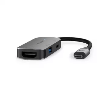 USB šakotuvas Nedis CCGB64230GY01 Type-C 5000 Mbit/s Pilka