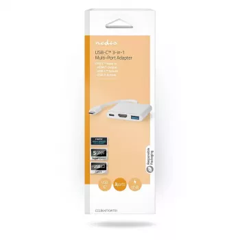Dokų stotelė nešiojamam kompiuteriui Nedis CCGB64770WT01 USB Type-C laidinė 7,5W