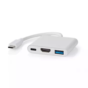 Dokų stotelė nešiojamam kompiuteriui Nedis CCGB64770WT01 USB Type-C laidinė 7,5W