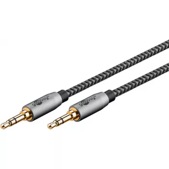 Garso kabelis WENTRONIC Goobay 65275, 3 m, 3,5 mm TRS lizdas-lizdas, auksuoti kontaktai, magnetinis ekranavimas