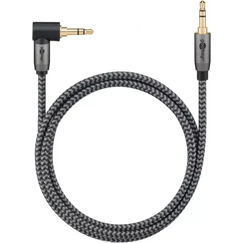 Garso kabelis Goobay (WENTRONIC) 3,5 mm TRS–3,5 mm TRS, 3 m, variniai laidininkai, paauksuoti kontaktai, magnetinis ekranavimas