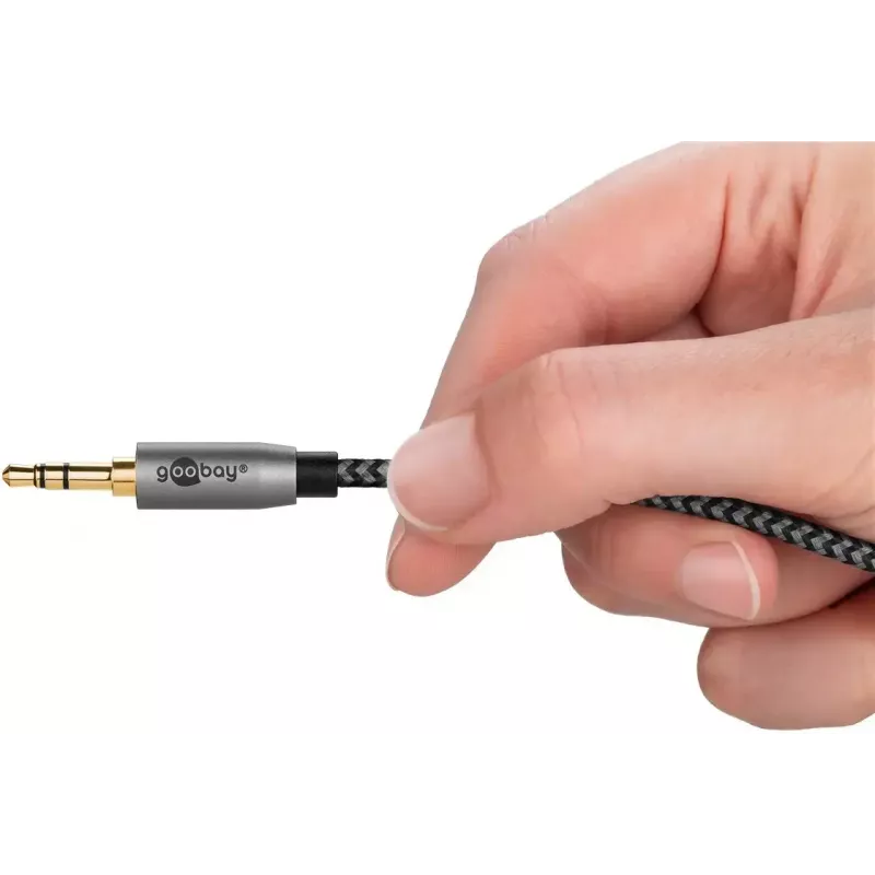 Garso laidas WENTRONIC Goobay 65289 — 3 m, 3,5 mm lizdas į 2×RCA kištuką, variniai laidininkai, paauksuoti kontaktai