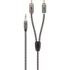 Garso laidas WENTRONIC Goobay 65289 — 3 m, 3,5 mm lizdas į 2×RCA kištuką, variniai laidininkai, paauksuoti kontaktai