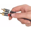Garso kabelis WENTRONIC Goobay 65300 — 2 m, 2×RCA (male) – RCA (male), variniai laidai, auksuoti kontaktai, magnetinis ekranavimas