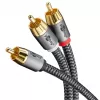 Garso kabelis WENTRONIC Goobay 65300 — 2 m, 2×RCA (male) – RCA (male), variniai laidai, auksuoti kontaktai, magnetinis ekranavimas
