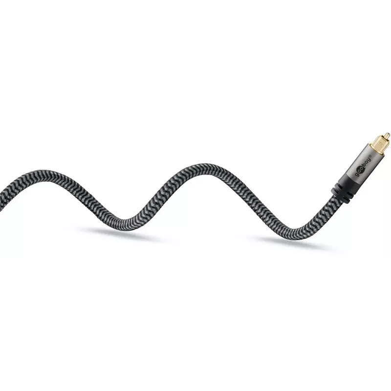 Audio kabelis Goobay (WENTRONIC) 65306 — 3 m TOSLINK kištukas-kištukas, varinis, auksuoti kontaktai, juodas/sidabrinis