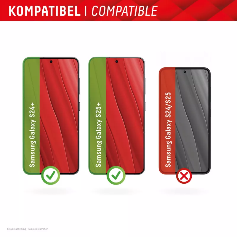 Displex Smart Glass (9H) apsauginis stiklas, skirtas Samsung Galaxy S24+/S25+, su montavimo lipdukais, nedūžtantis