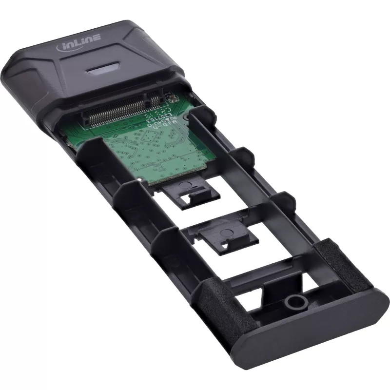 InLine USB3.2 Gen.2 USB-C į M.2 SSD (PCIe NVMe ir SATA) dėklas