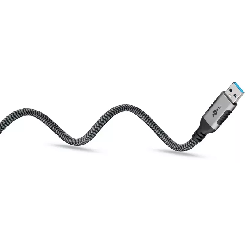 Goobay USB A – RJ-45 kabelis 15 m juodas sidabrinis