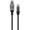 Goobay USB A – RJ-45 kabelis 15 m juodas sidabrinis