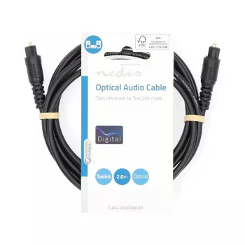 Nedis CAGL25000BK10 optinis audio kabelis 1 m TOSLINK Juodas