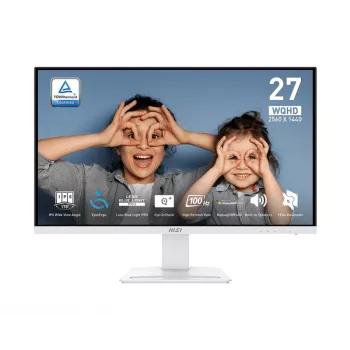Monitorius MSI Pro MP273QWDE E2 27 colių 2560x1440 WQHD IPS baltas