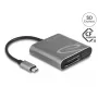 Kortelių skaitytuvas DeLOCK 91000 USB 3.2 Gen 2 Type-C pilka CFexpress SD