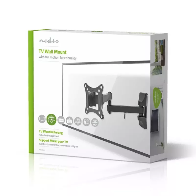 TV laikiklis Nedis TVWM1510BK 68,6 cm 27 colių juodas 15 kg