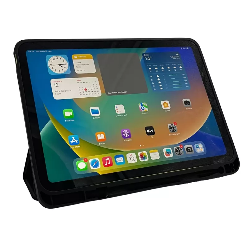 Deqster plonas dėklas iPad 10.9 (10 kartos), juodas, su pieštuko laikikliu