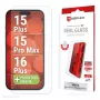 Displex apsauginis stiklas (10H), skirtas Apple iPhone 15 Plus/15 Pro Max/16 Plus, Eco montavimo rėmelis, atsparus įbrėžimams