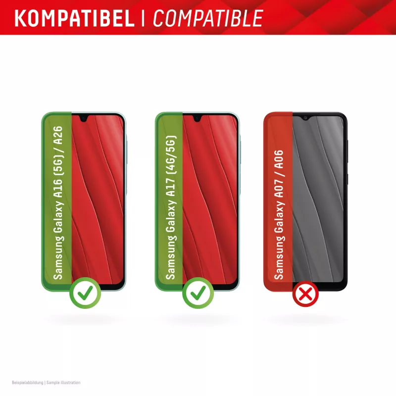 Displex Smart Glass (9H), Samsung Galaxy A26/A16 (5G)/A17 (4G/5G), su montavimo lipduku, nedūžtantis