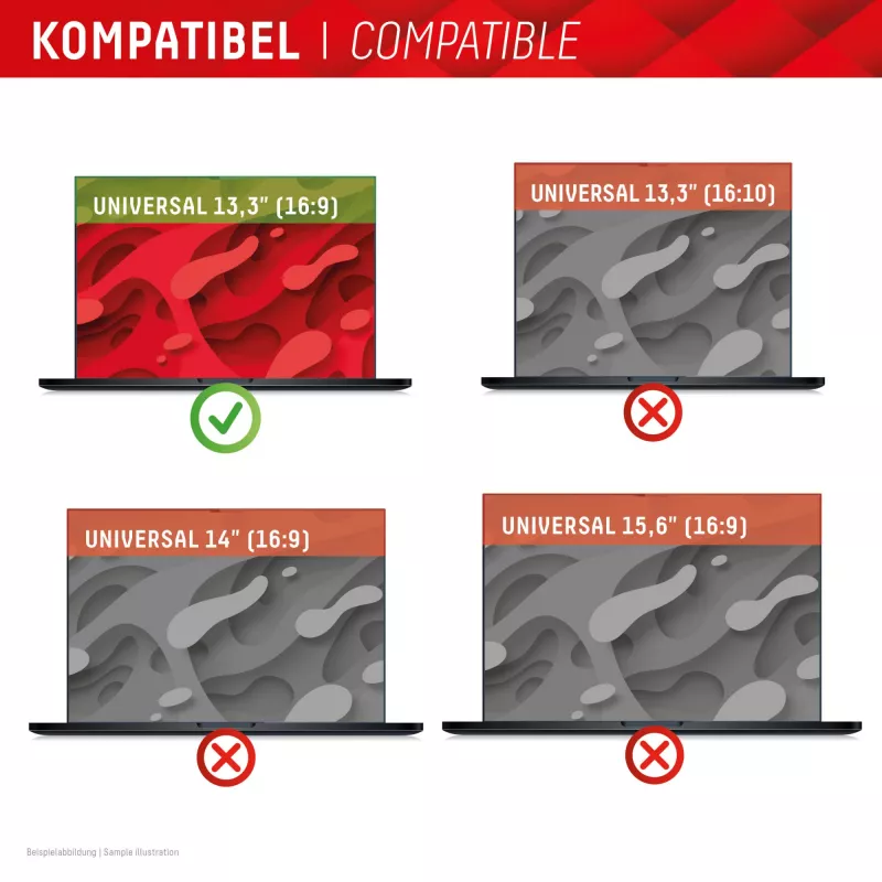 Displex PRIVACY SAFE nuimamas 2 krypčių privatumo filtras nešiojamam kompiuteriui (be rėmelio) 13,3'' (16:9)